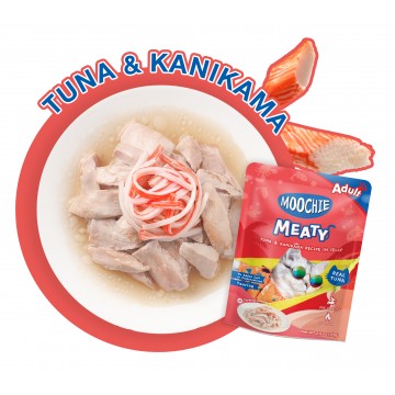 Moochie Pouch Meaty Tuna & Kanikama In Jelly 70g